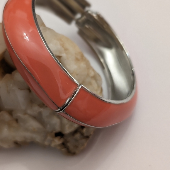 Esprit Two Tone Pink Stainless Steel Ring/ Band and Clamp Bracelet. - Picture 3 of 8